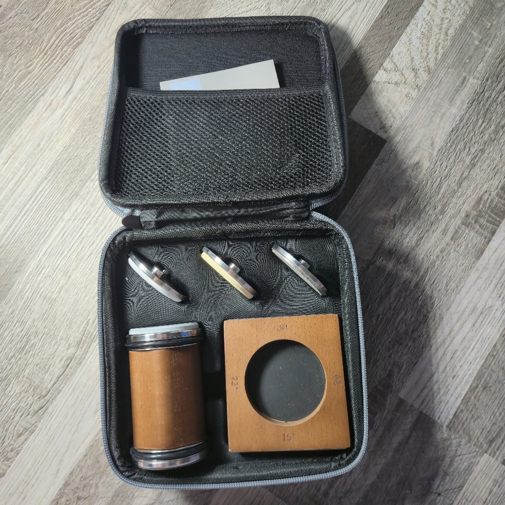 Unbranded Aesthetic Wood Rolling Knife Sharpener Kit Minimalist